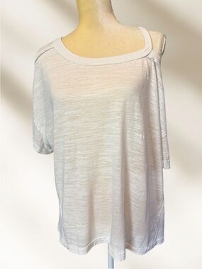 We The Free White Cold-Shoulder Short Sleeve Tee